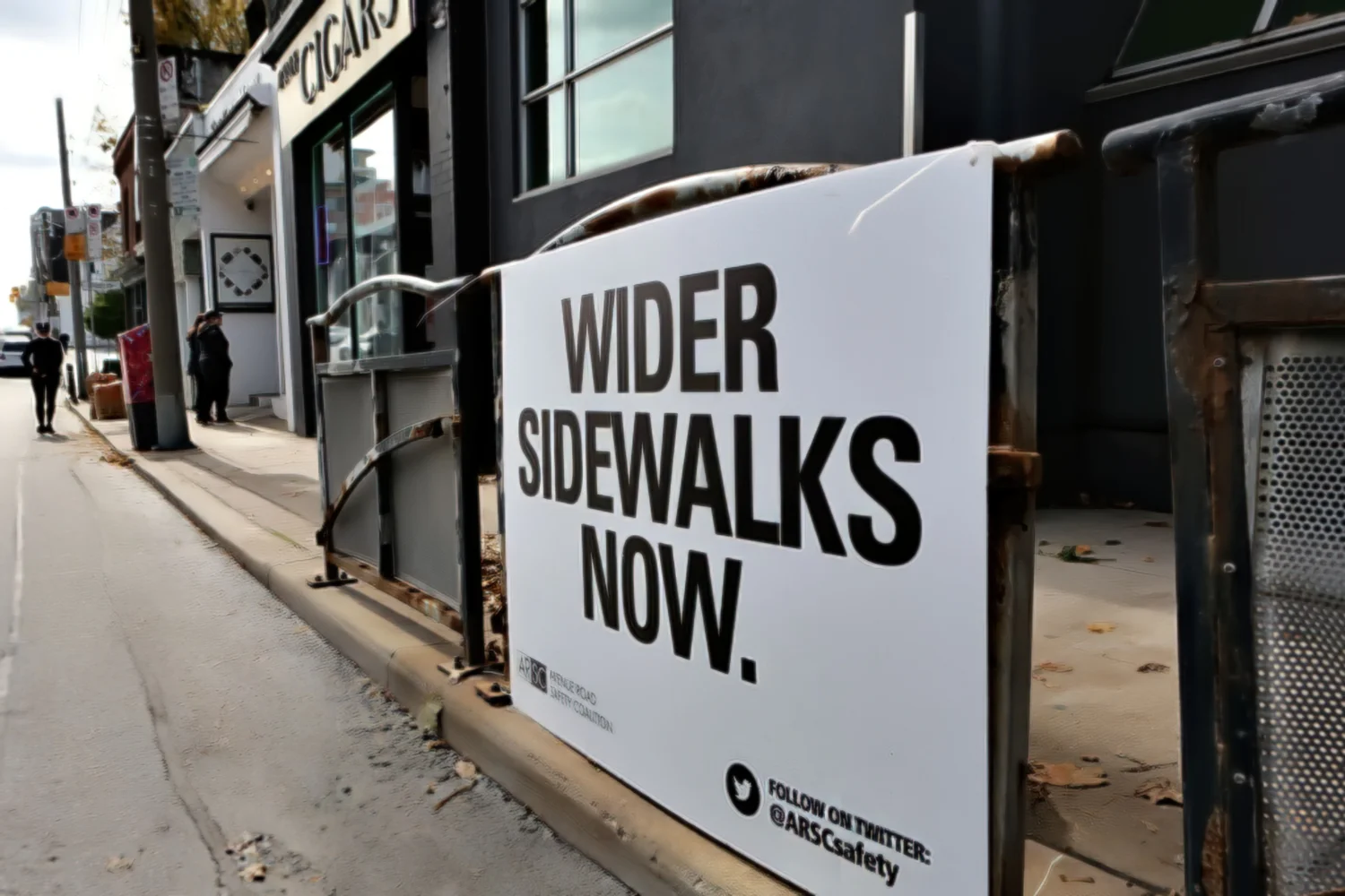 Wider Sidewalks Now Poster